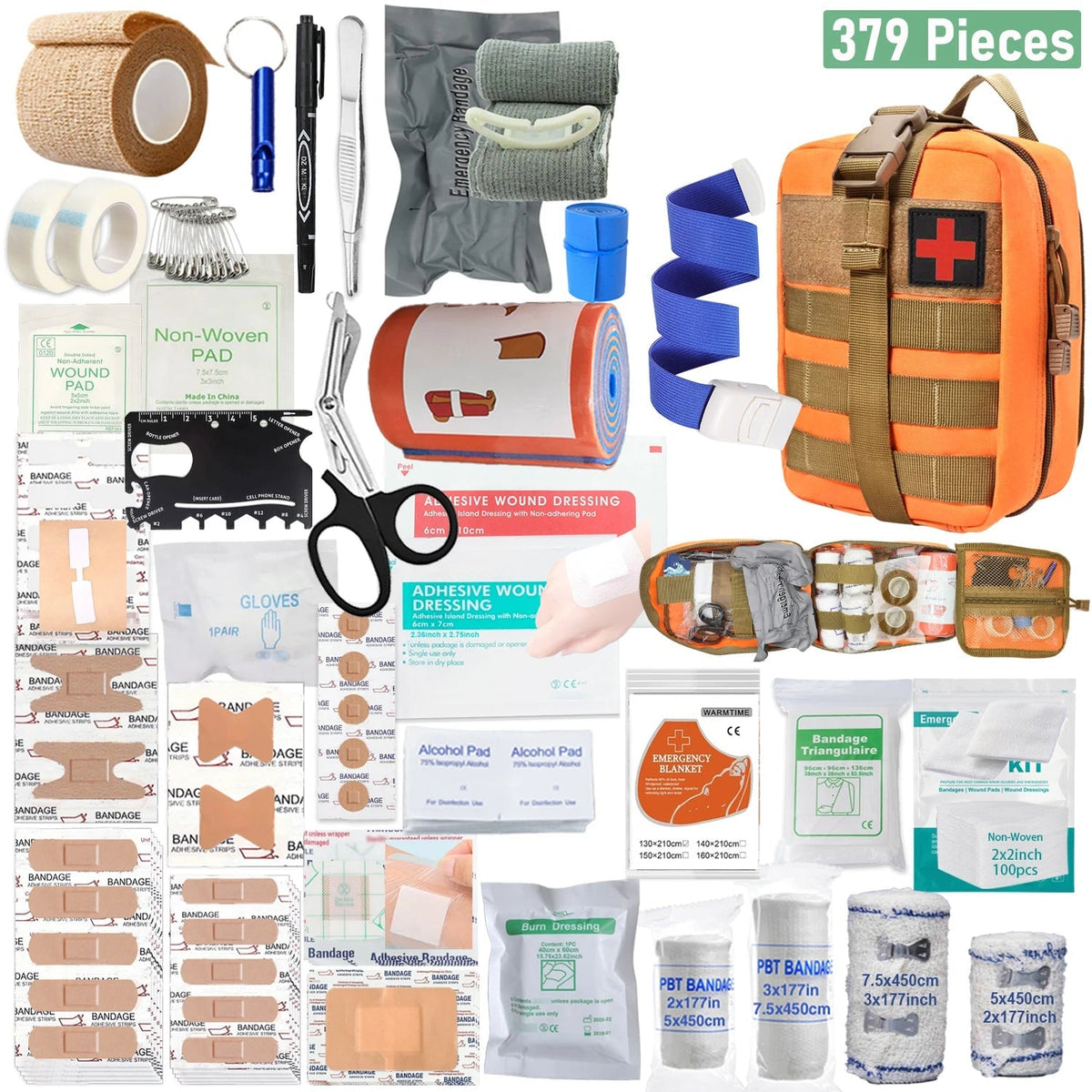 SurvyMate 379-Piece Compact Emergency Survival & First-Aid Kit