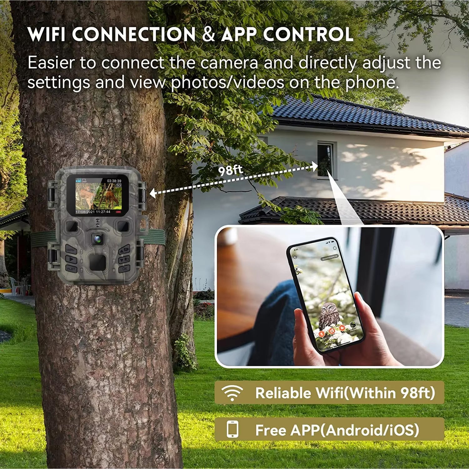 FaunPeak 20MP WiFi Wildlife Trail Camera for Nature Observation