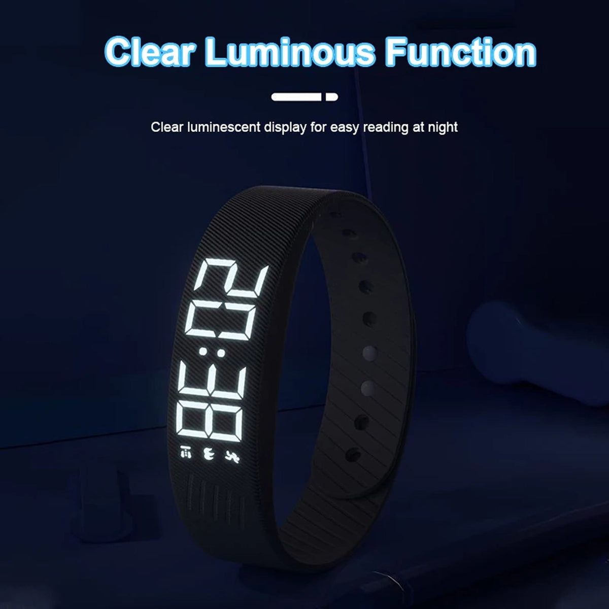 FlickoWake Vibration Alarm Wristband with 3D Pedometer