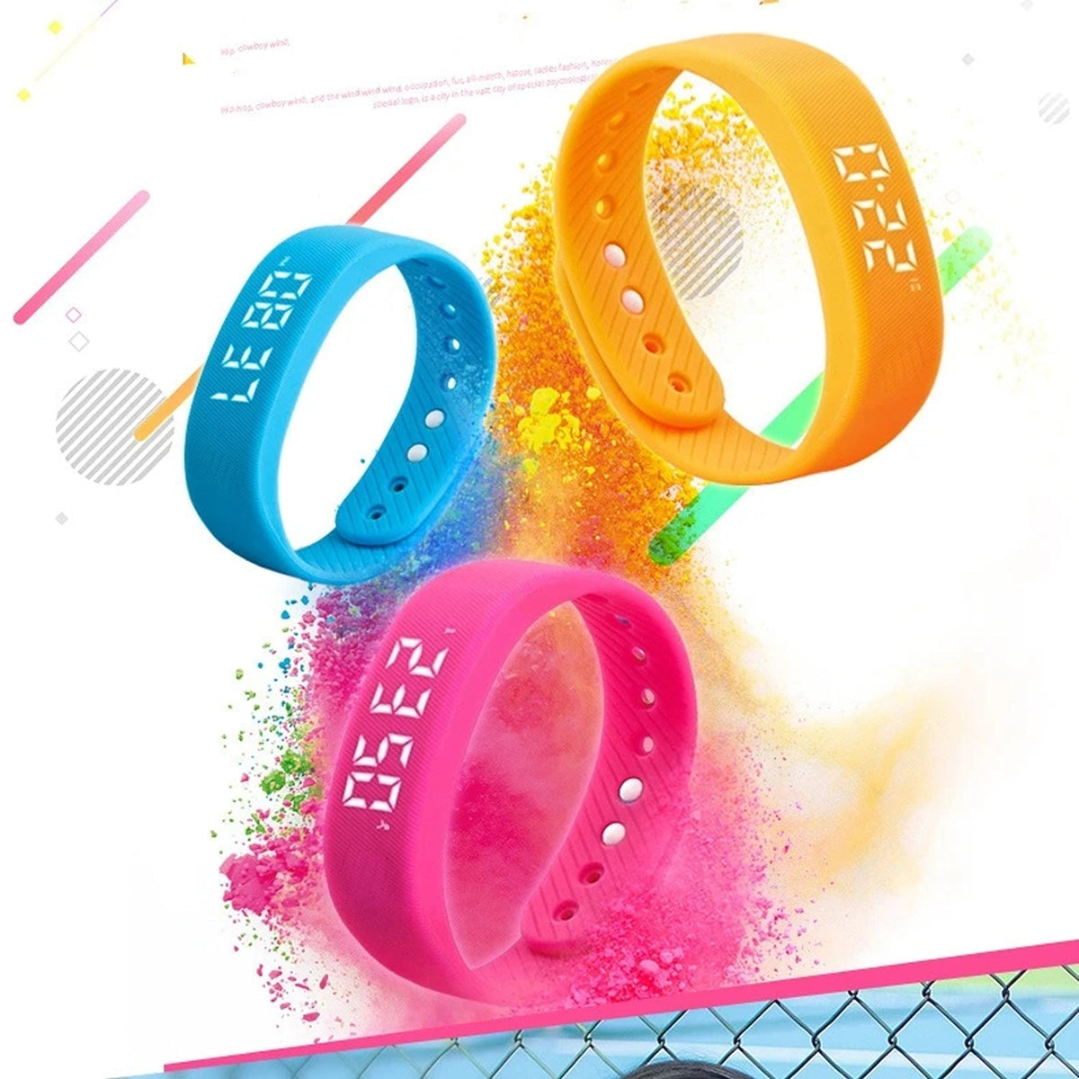 FlickoWake Vibration Alarm Wristband with 3D Pedometer