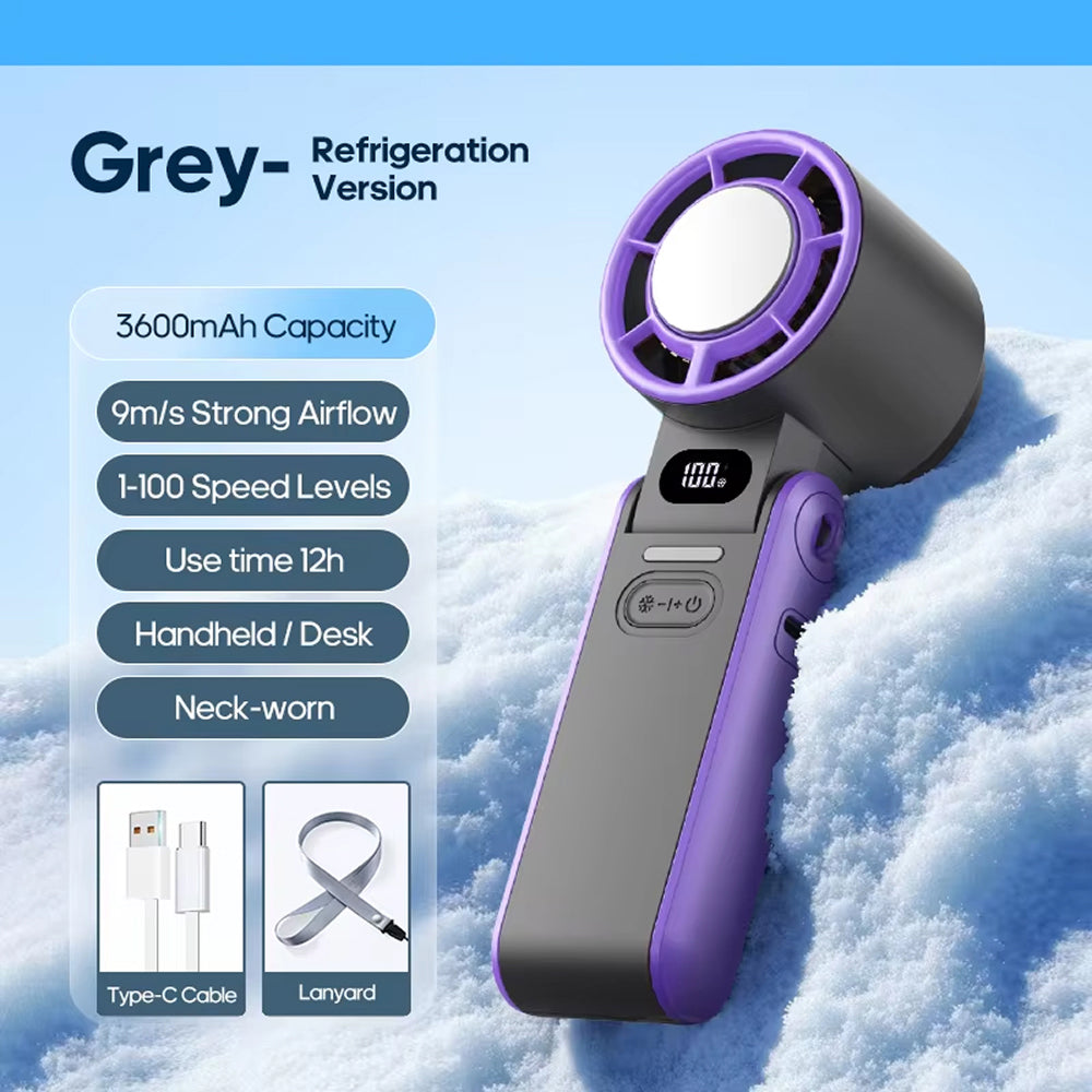 FrostoeByte Portable Handheld Turbo Fan with Semiconductor Cooling