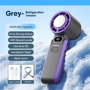 FrostoeByte Portable Handheld Turbo Fan with Semiconductor Cooling