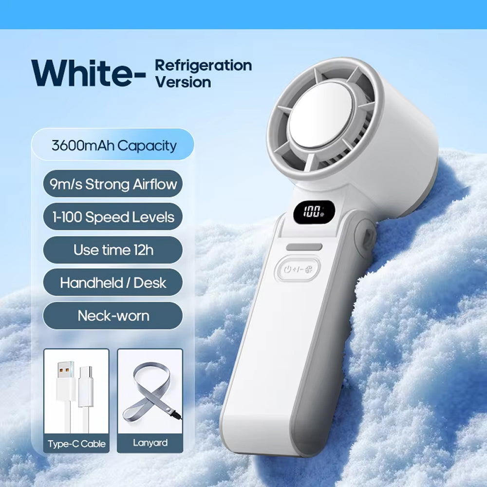 FrostoeByte Portable Handheld Turbo Fan with Semiconductor Cooling