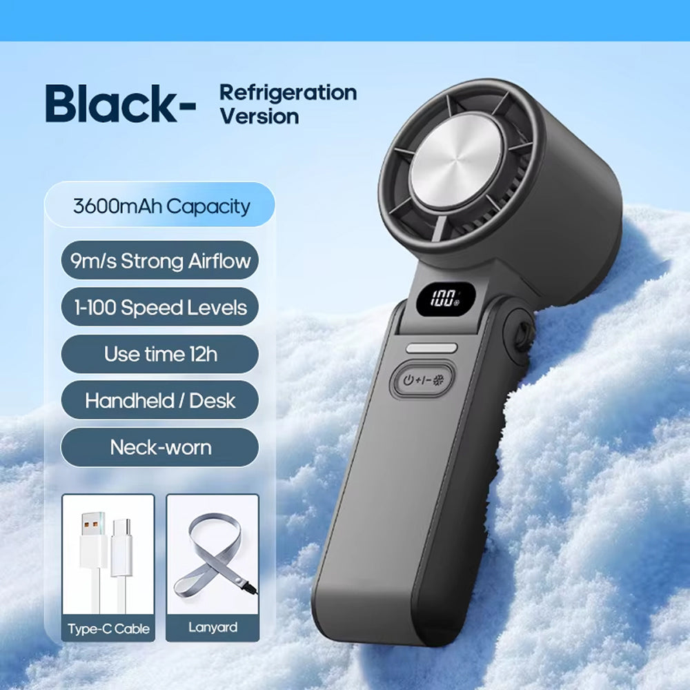 FrostoeByte Portable Handheld Turbo Fan with Semiconductor Cooling