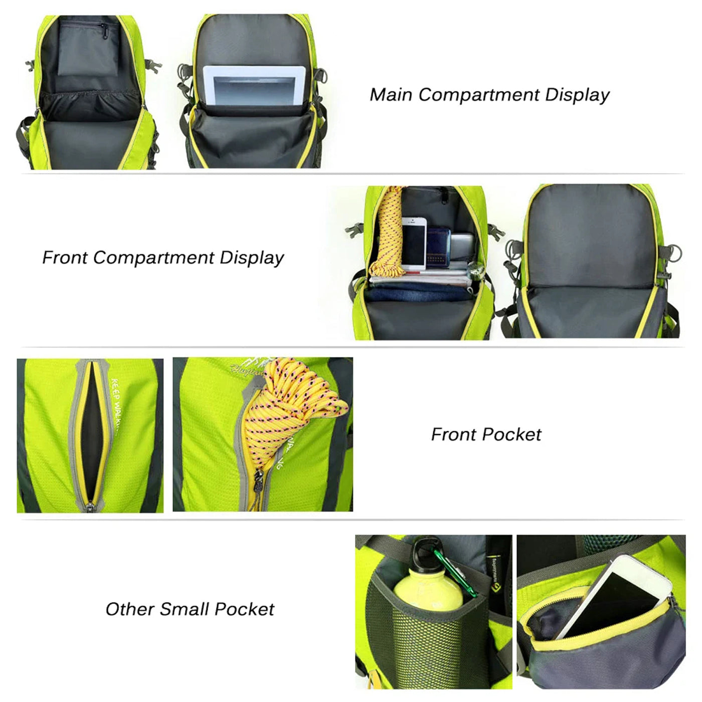 GlacoFlow Ultra-Lightweight 40L Waterproof Hiking Backpack