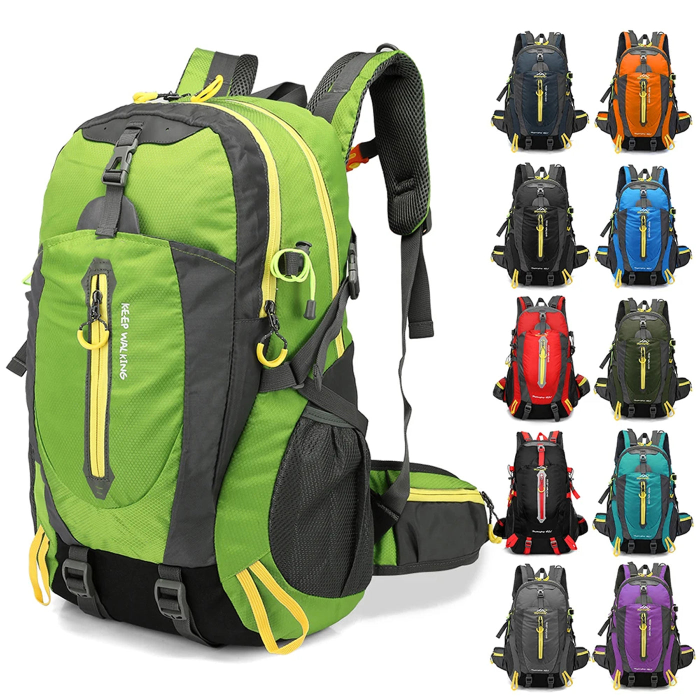 GlacoFlow Ultra-Lightweight 40L Waterproof Hiking Backpack
