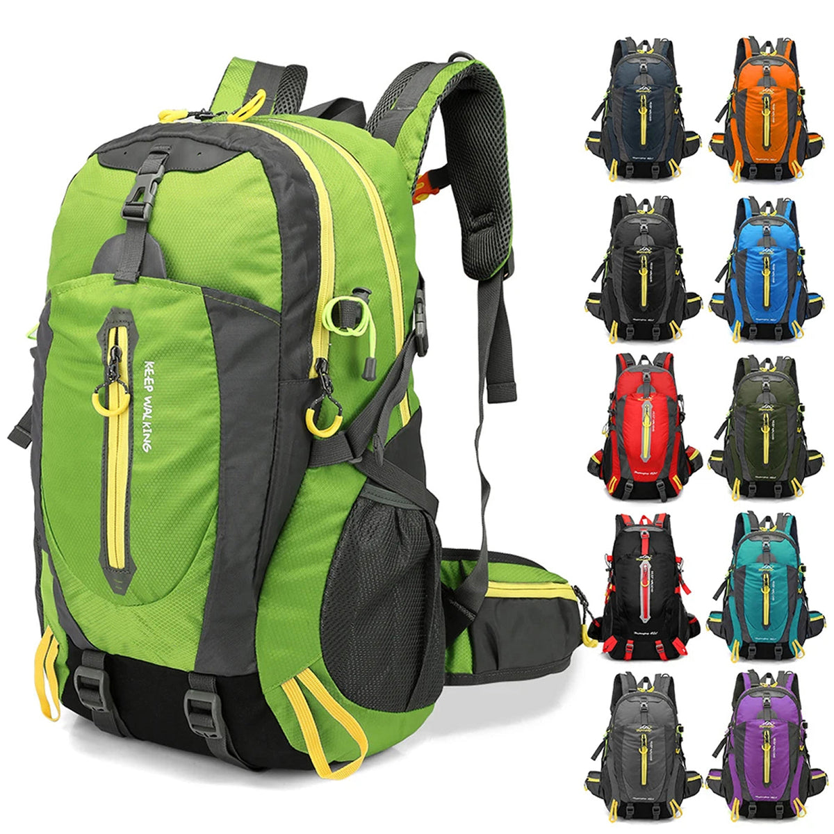 GlacoFlow Ultra-Lightweight 40L Waterproof Hiking Backpack
