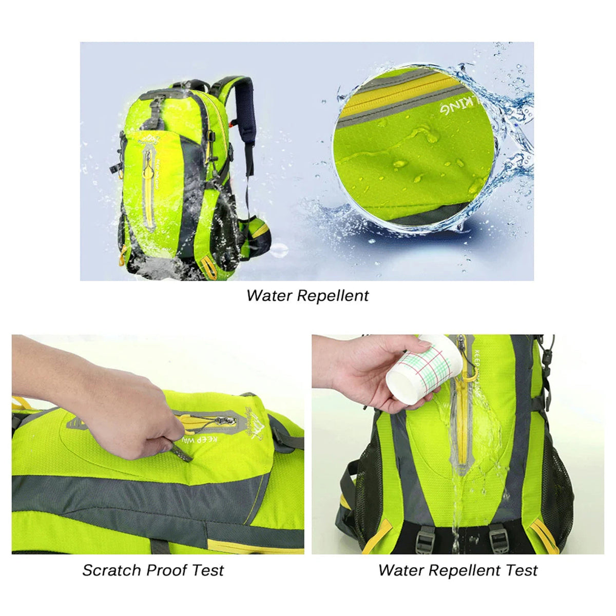 GlacoFlow Ultra-Lightweight 40L Waterproof Hiking Backpack