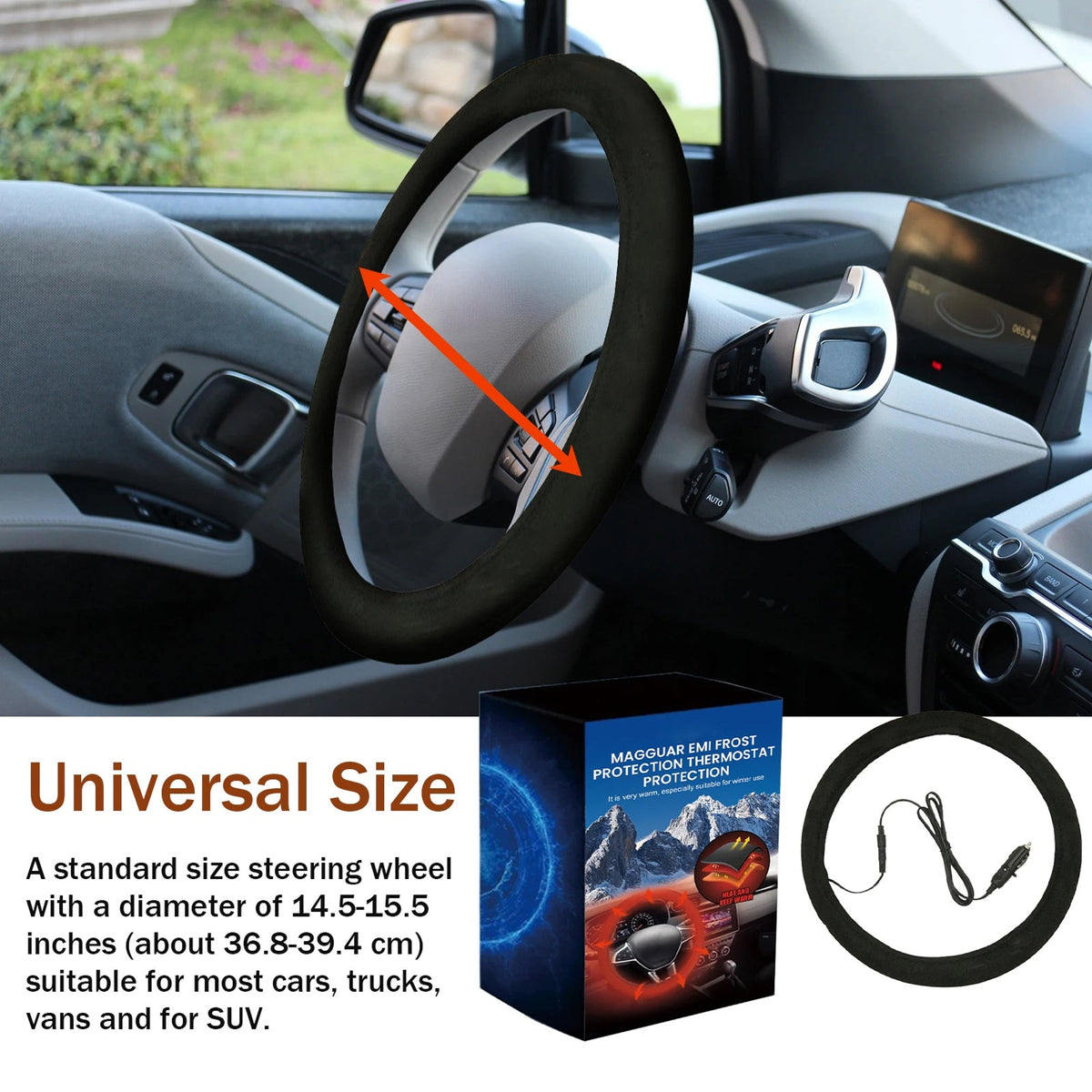 Gripoozy Heated Steering Wheel Cover | 90-Second Fast Warmth