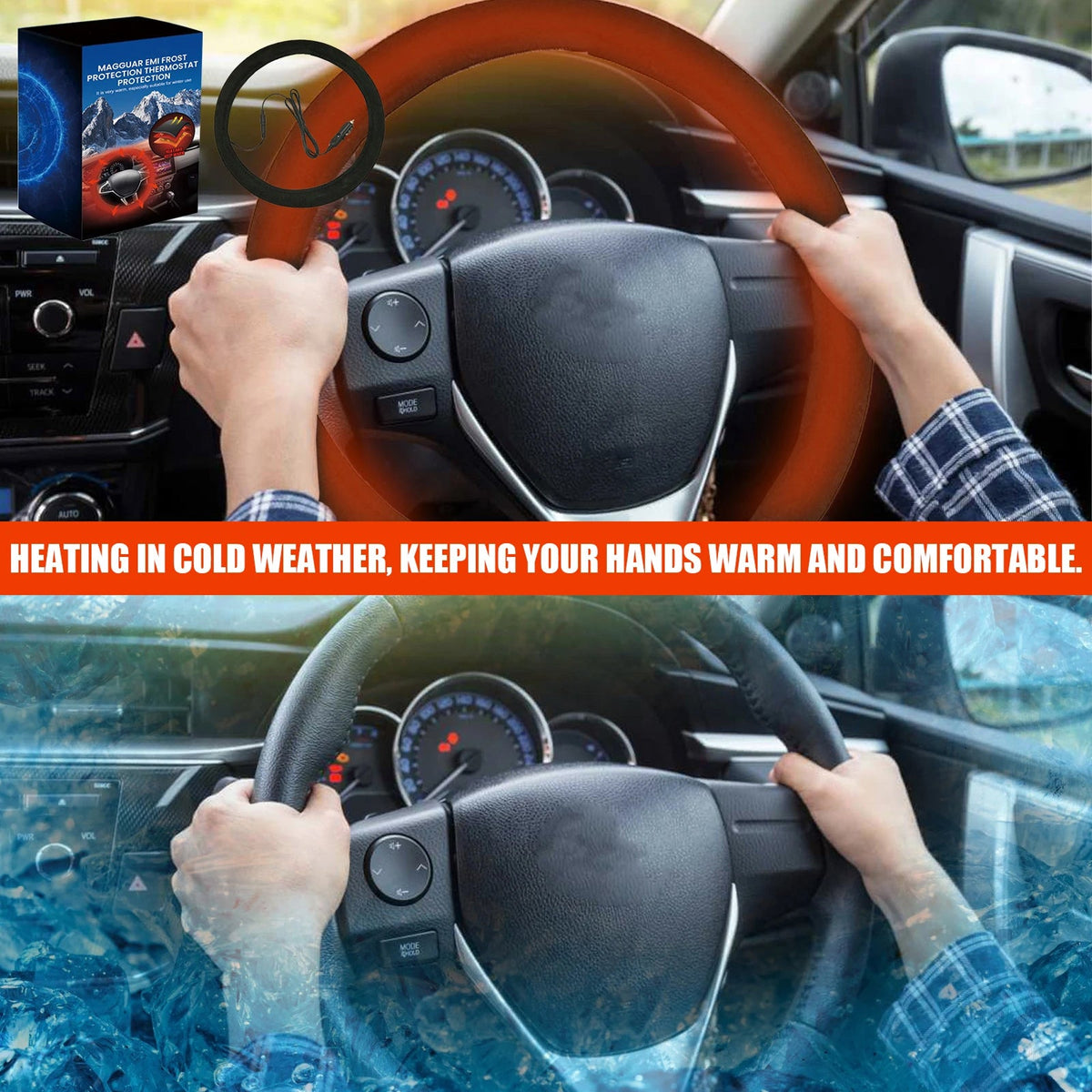 Gripoozy Heated Steering Wheel Cover | 90-Second Fast Warmth