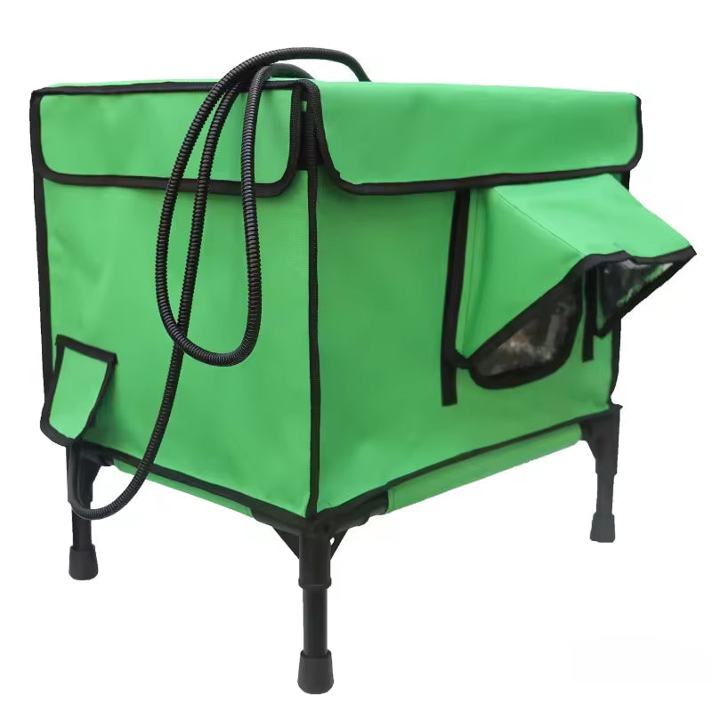HeatoPury Heated Outdoor Cat House with 9 Heat Settings & Raised Base