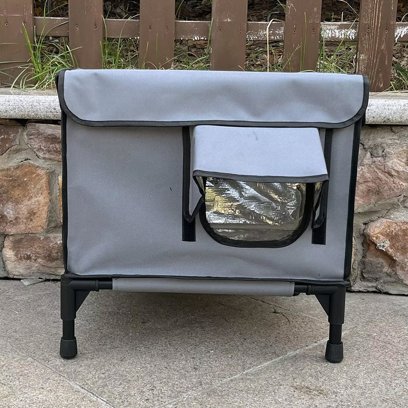 HeatoPury Heated Outdoor Cat House with 9 Heat Settings & Raised Base