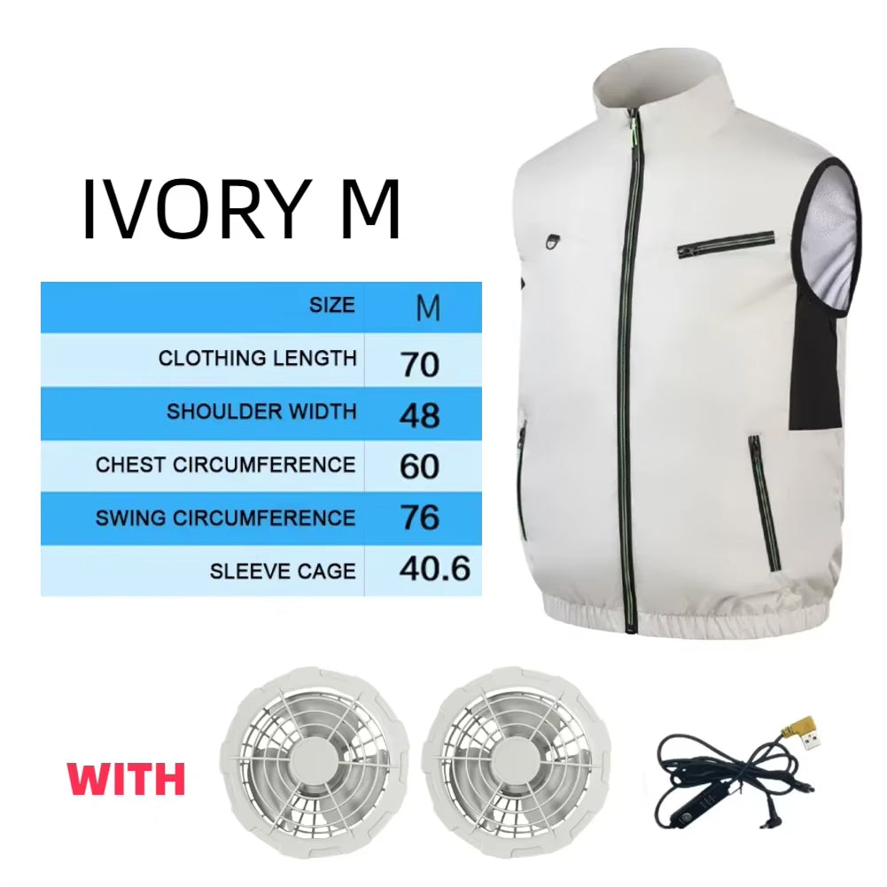 IcyZapek Multi-Speed Fan Powered Cooling Vest for Heat Relief