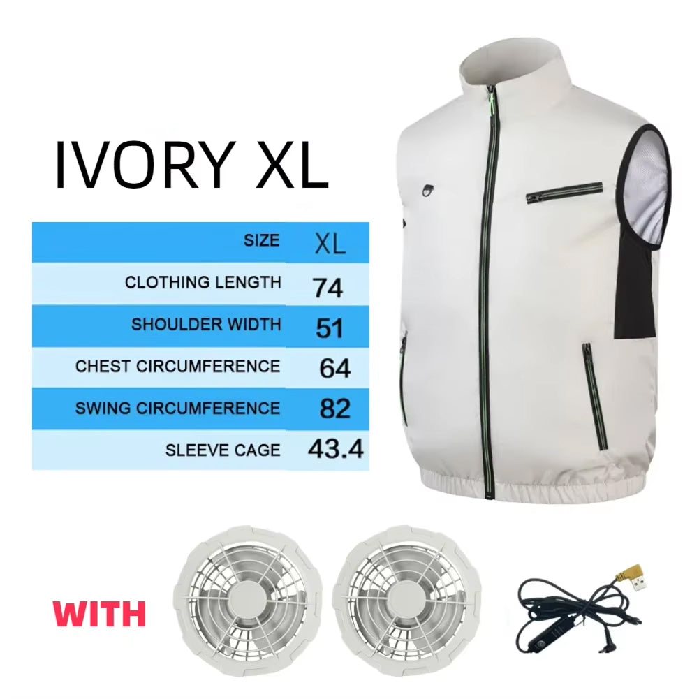 IcyZapek Multi-Speed Fan Powered Cooling Vest for Heat Relief
