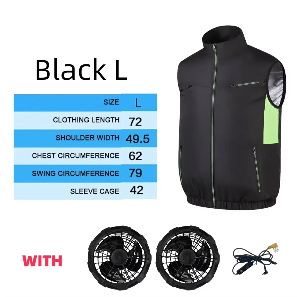 IcyZapek Multi-Speed Fan Powered Cooling Vest for Heat Relief