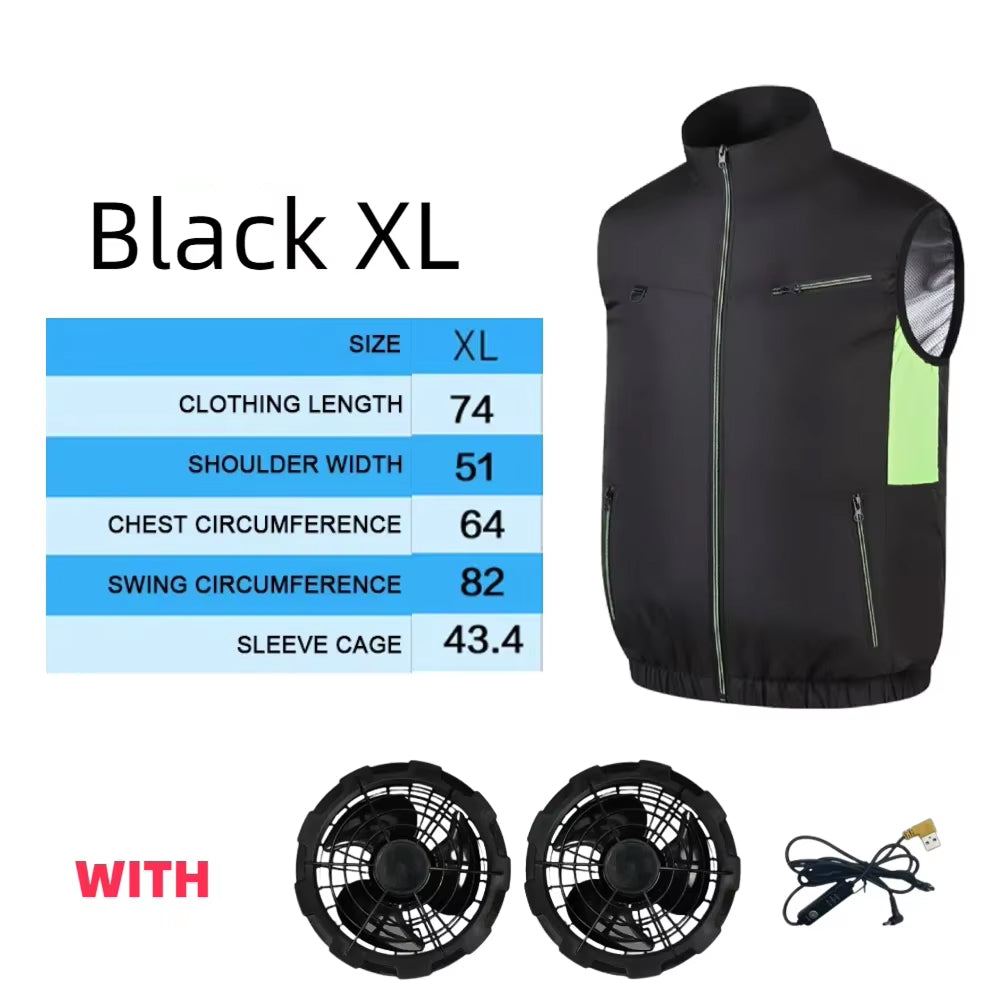 IcyZapek Multi-Speed Fan Powered Cooling Vest for Heat Relief