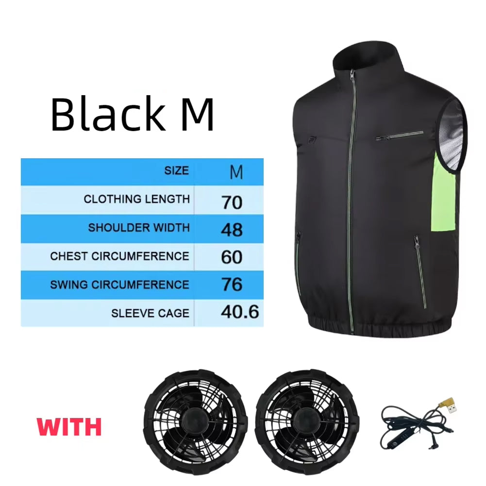 IcyZapek Multi-Speed Fan Powered Cooling Vest for Heat Relief