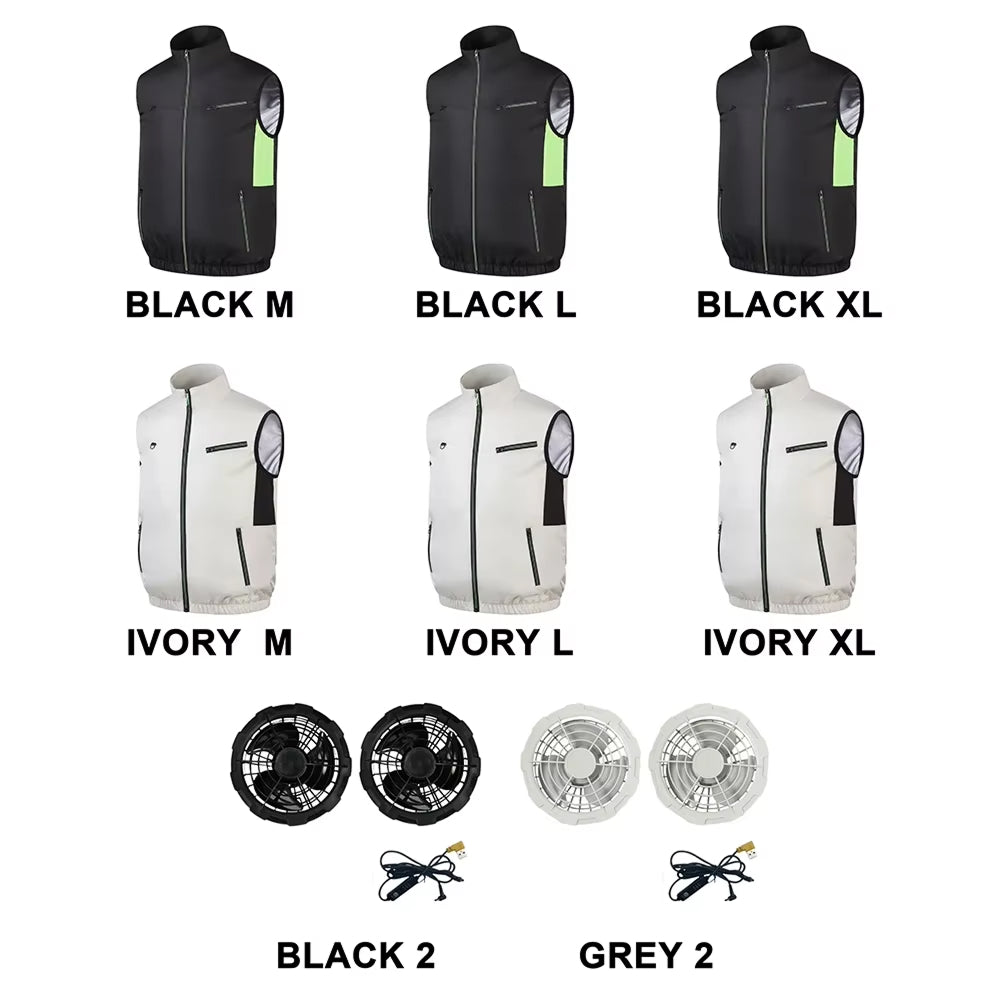 IcyZapek Multi-Speed Fan Powered Cooling Vest for Heat Relief