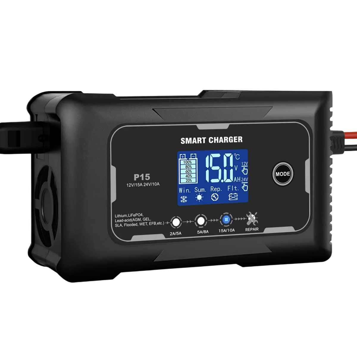 JoltNapo 12V 24V Smart Car Battery Trickle Charger and Maintainer