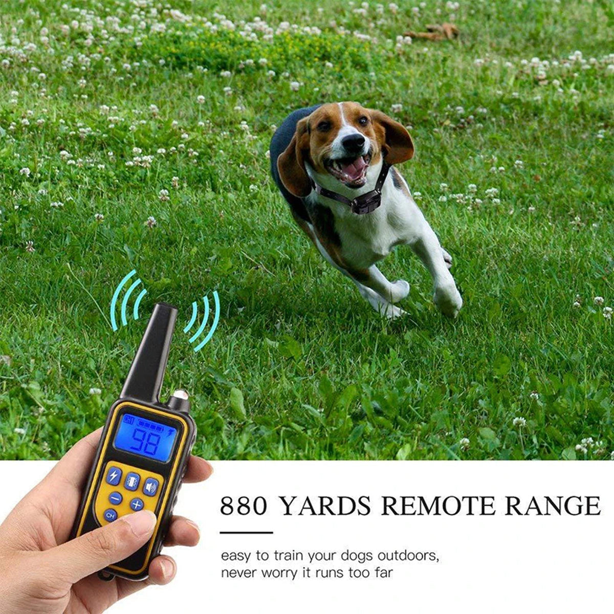 LoykaSoz Dog Training Collar with 880-Yard Remote & IP67 Waterproof Receiver