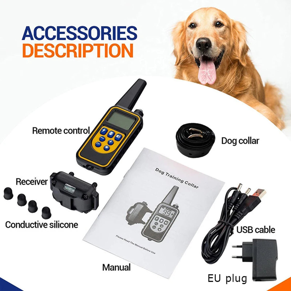 LoykaSoz Dog Training Collar with 880-Yard Remote & IP67 Waterproof Receiver