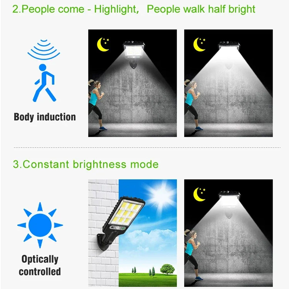 LumieFlux 1500LM Solar Powered Security Flood Light with Motion Sensor