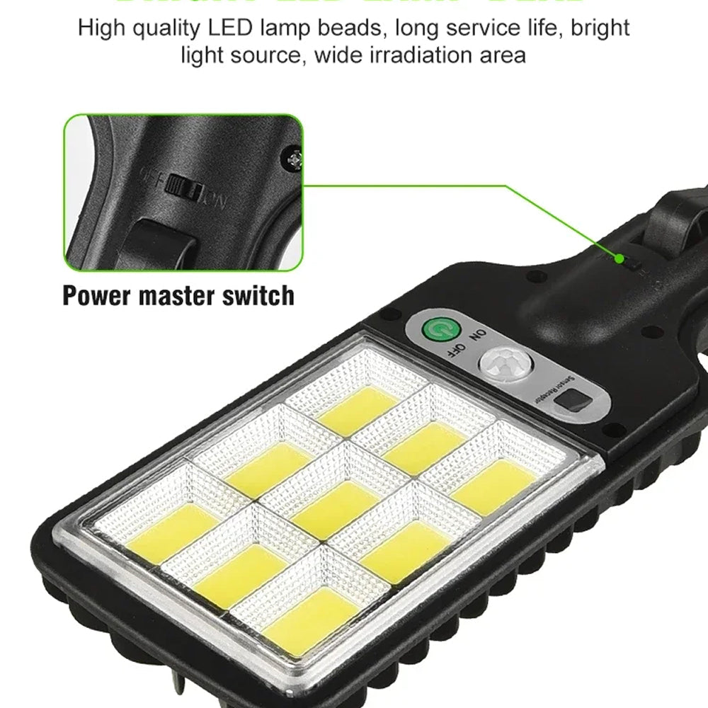 LumieFlux 1500LM Solar Powered Security Flood Light with Motion Sensor