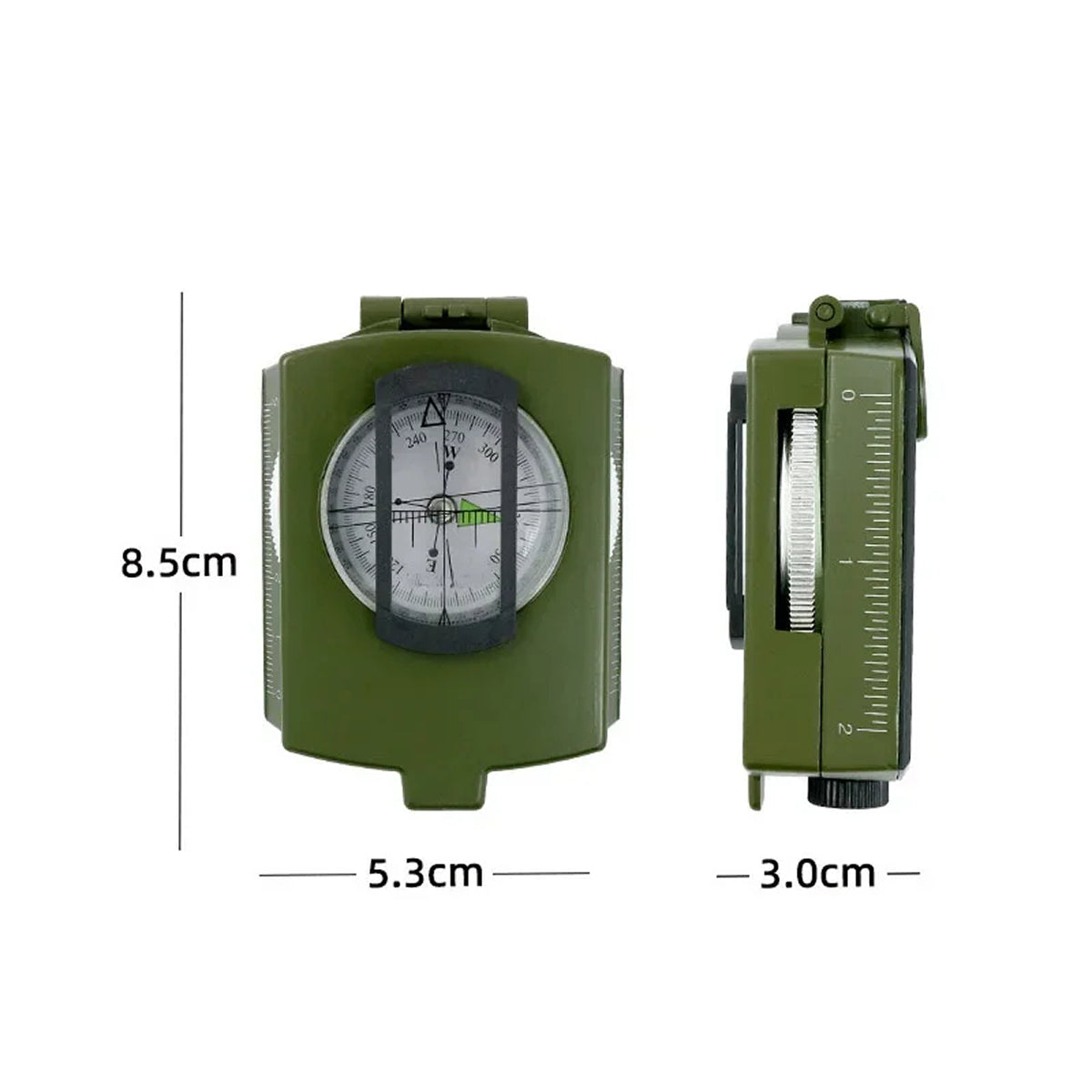MagiNoxu Tactical Survival Compass with Optical Sighting & Luminous Dial