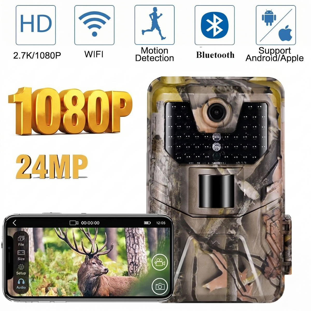 MosSnapie Night Vision Wildlife & Trail Camera for Garden