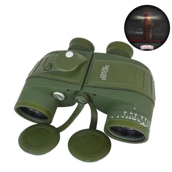 NautixCor 10x50 Waterproof Marine Binoculars with Compass