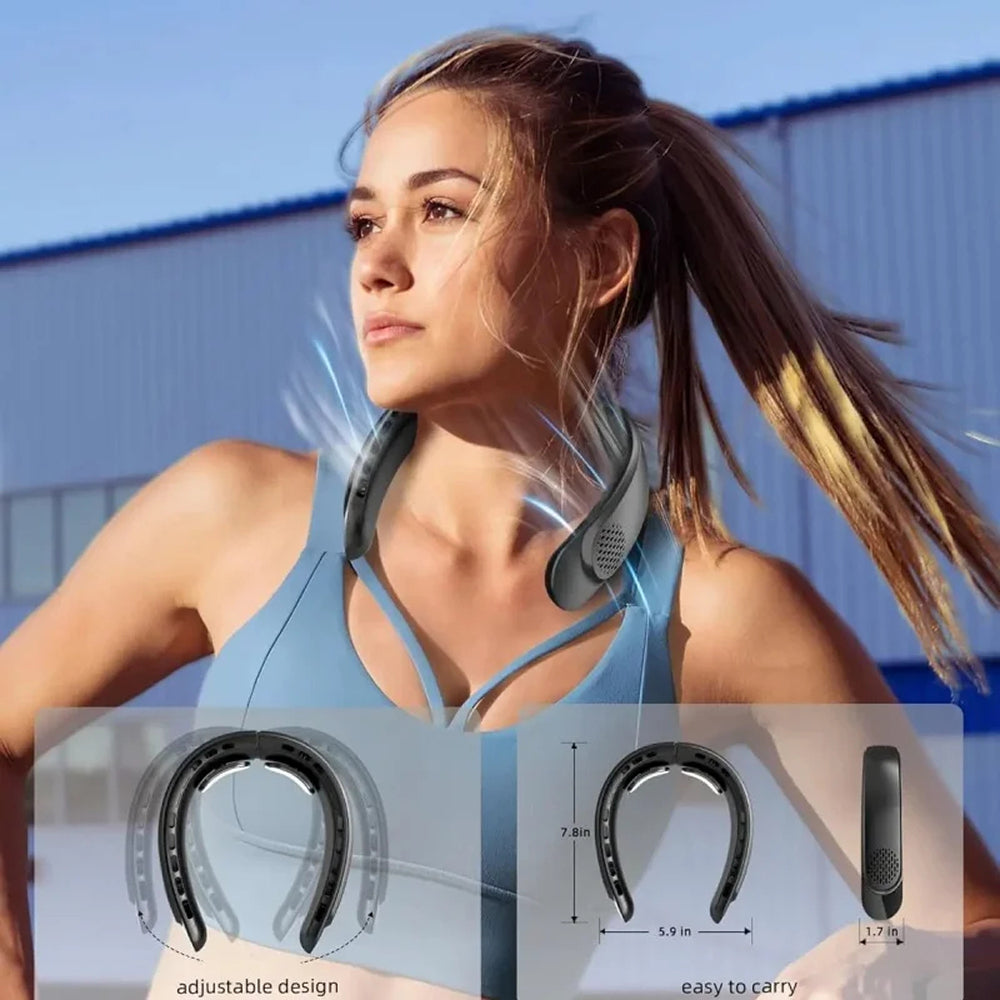NeckyKool Bladeless Portable Neck Fan for Outdoor Sports and Work