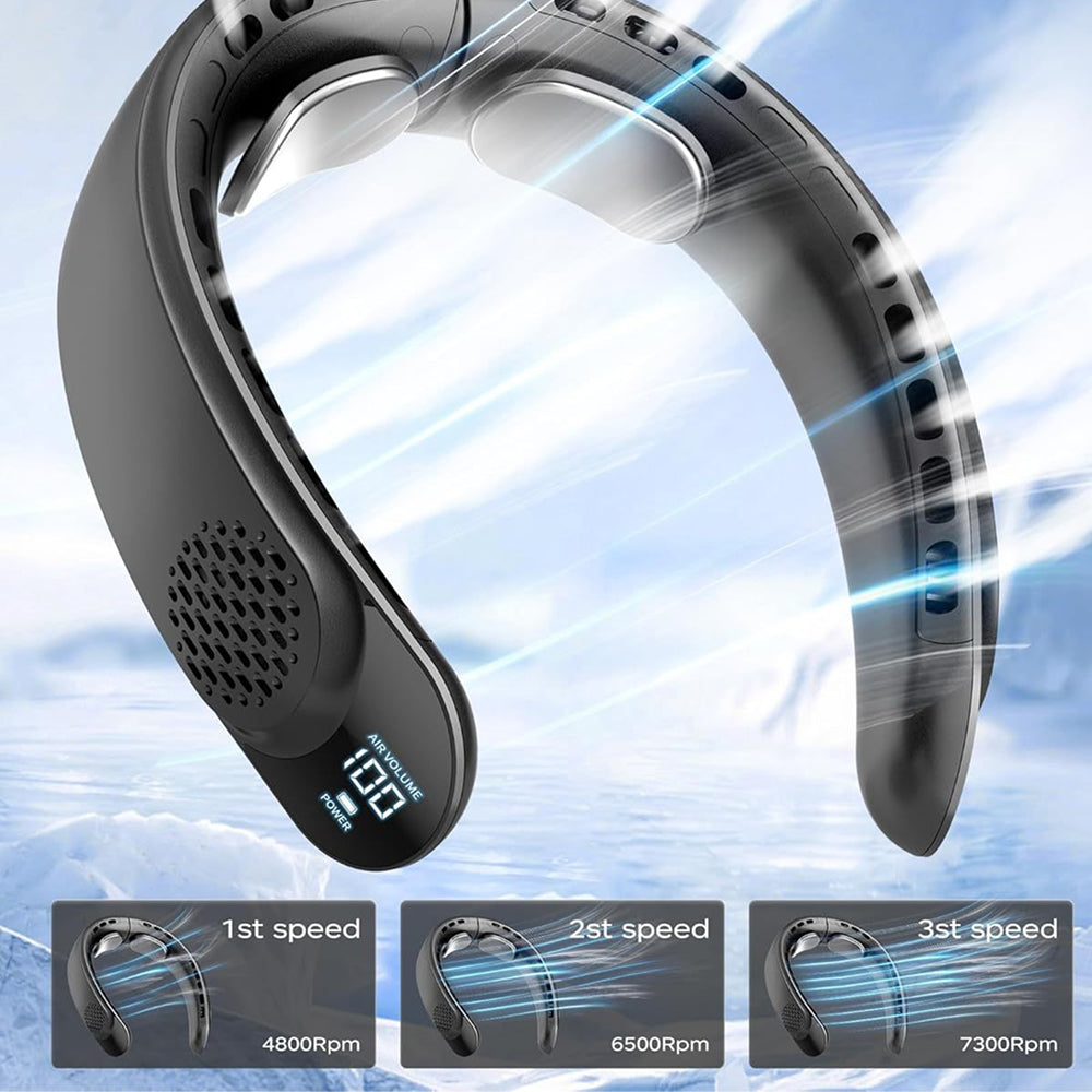 NeckyKool Bladeless Portable Neck Fan for Outdoor Sports and Work
