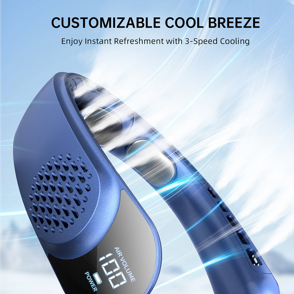NeckyKool Bladeless Portable Neck Fan for Outdoor Sports and Work