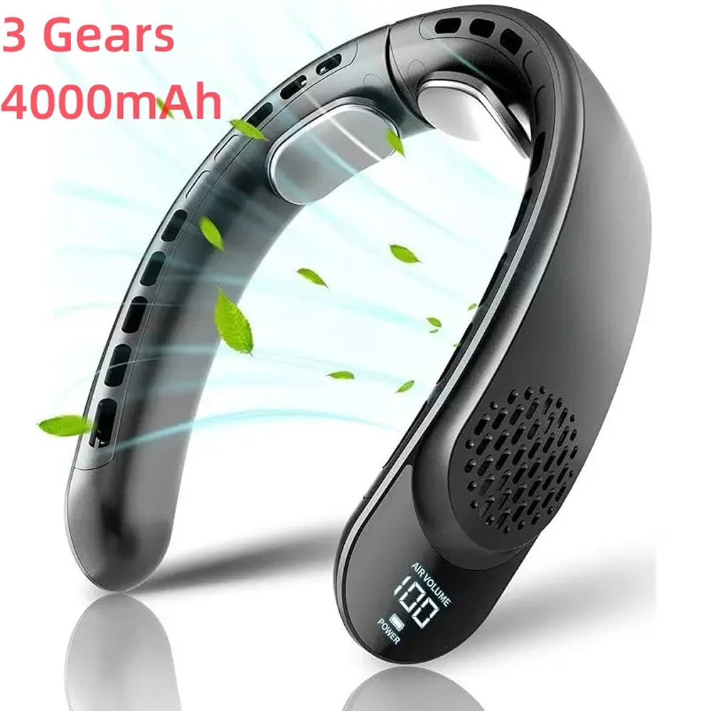 NeckyKool Bladeless Portable Neck Fan for Outdoor Sports and Work