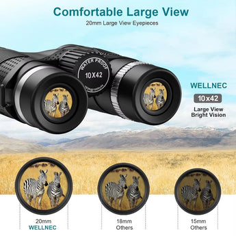 NestoView 10x42HD Binoculars for Stargazing & Birding
