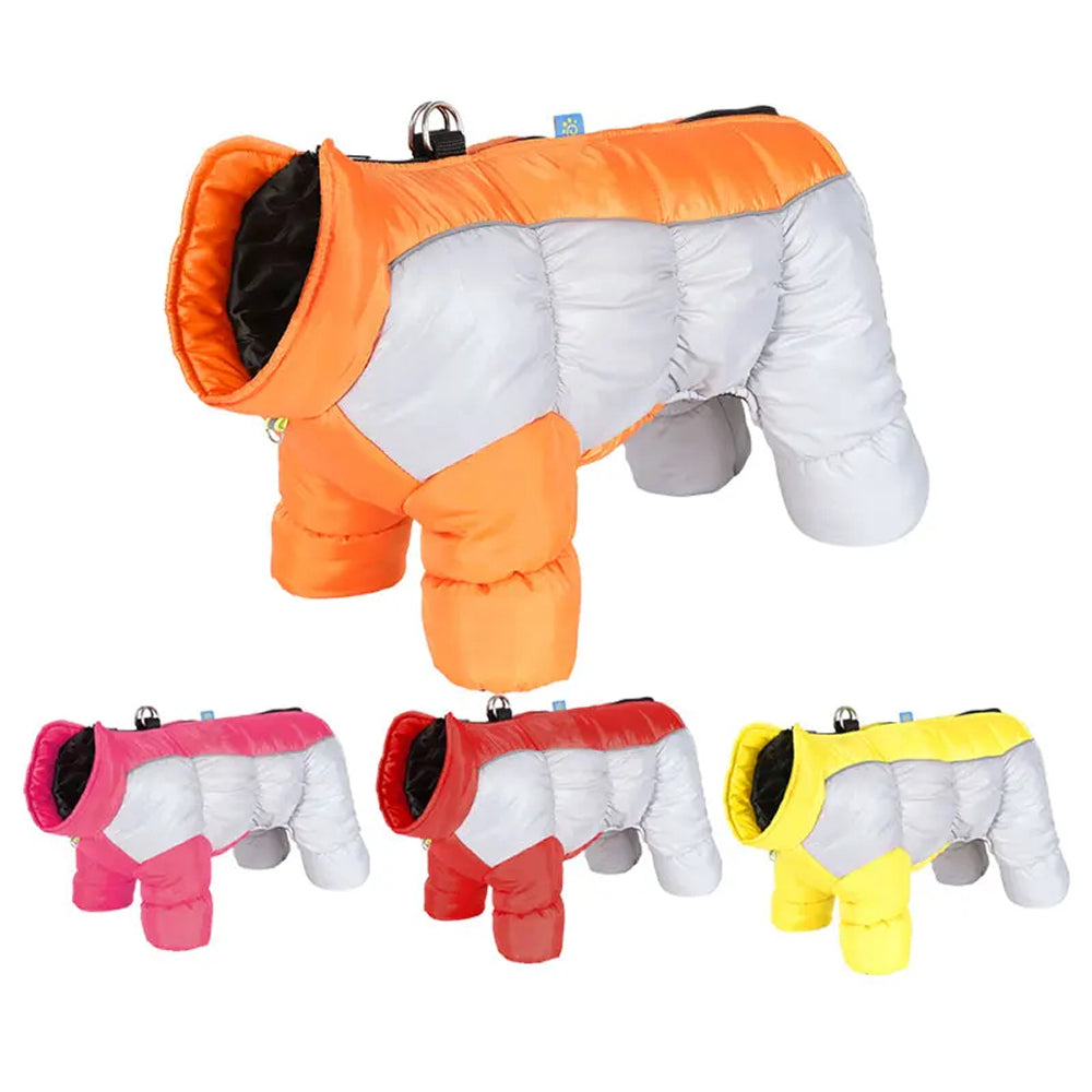 NordiPawi All-Weather 4-Leg Winter Dog Coat with Leash D-Rings