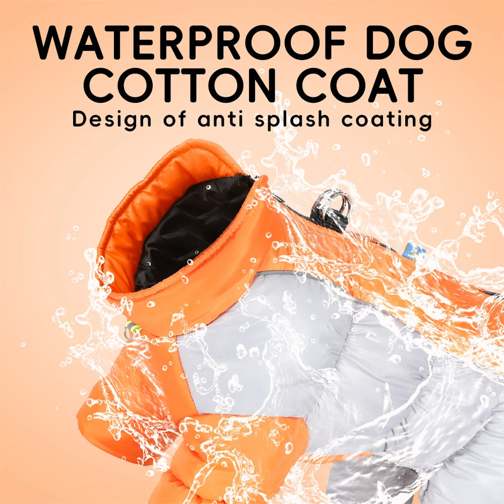 NordiPawi All-Weather 4-Leg Winter Dog Coat with Leash D-Rings