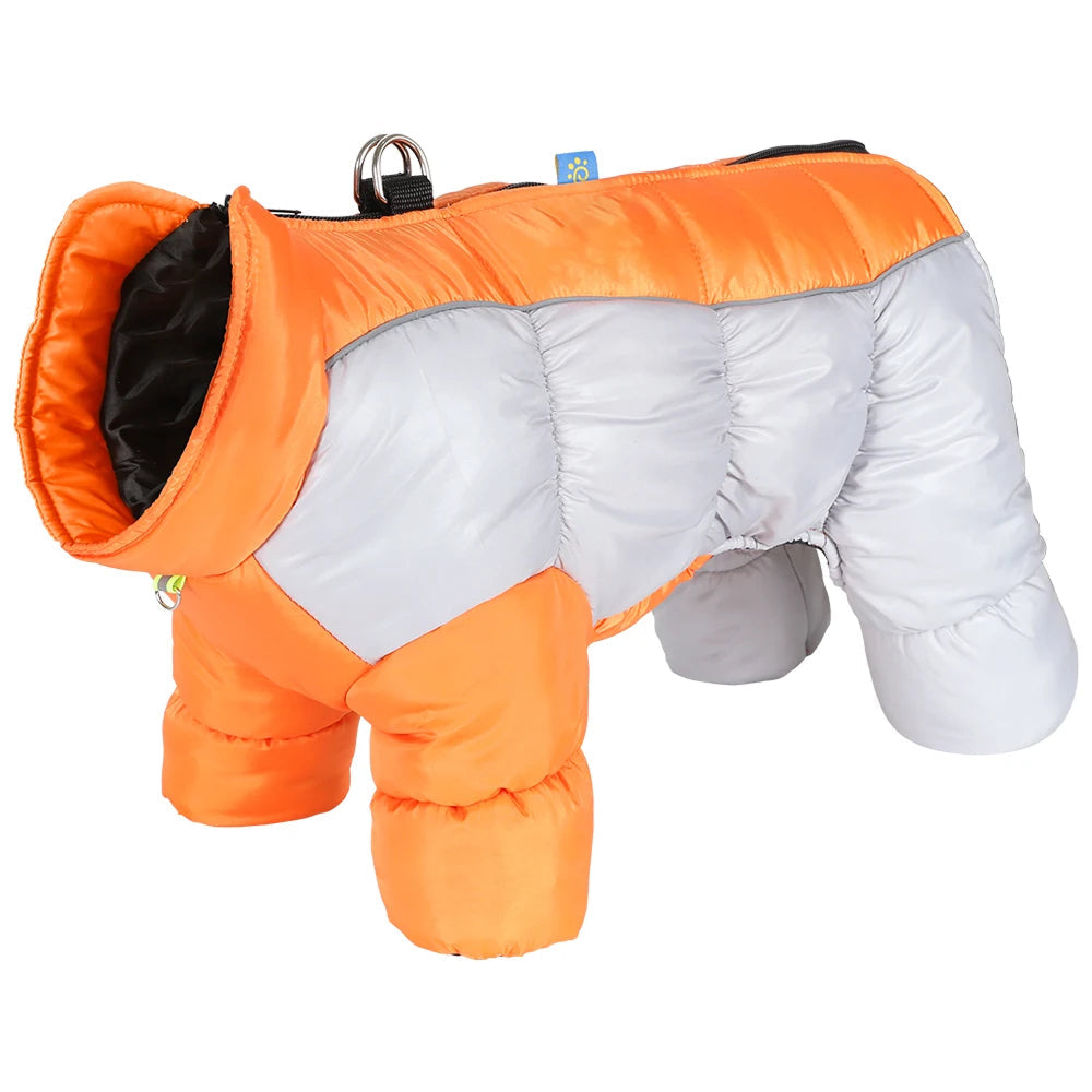 NordiPawi All-Weather 4-Leg Winter Dog Coat with Leash D-Rings
