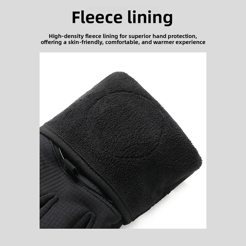 NorthiGrip Winter Cycling Gloves - Windproof Fleece Cycling & Outdoor Gloves