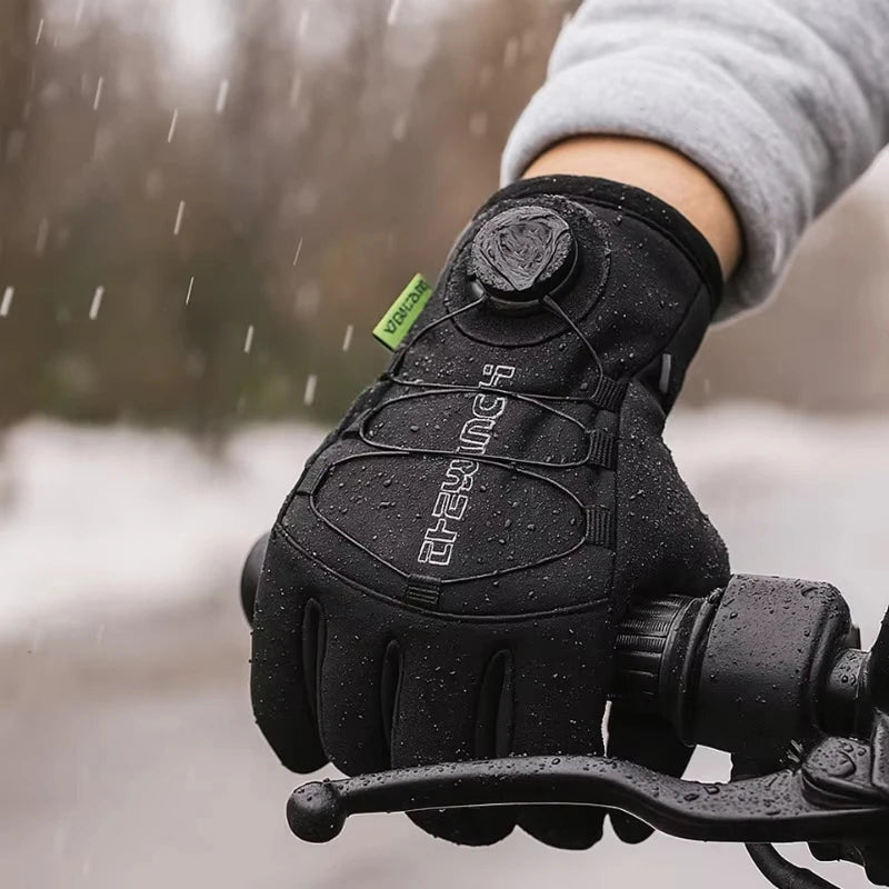 NorthiGrip Winter Cycling Gloves - Windproof Fleece Cycling & Outdoor Gloves