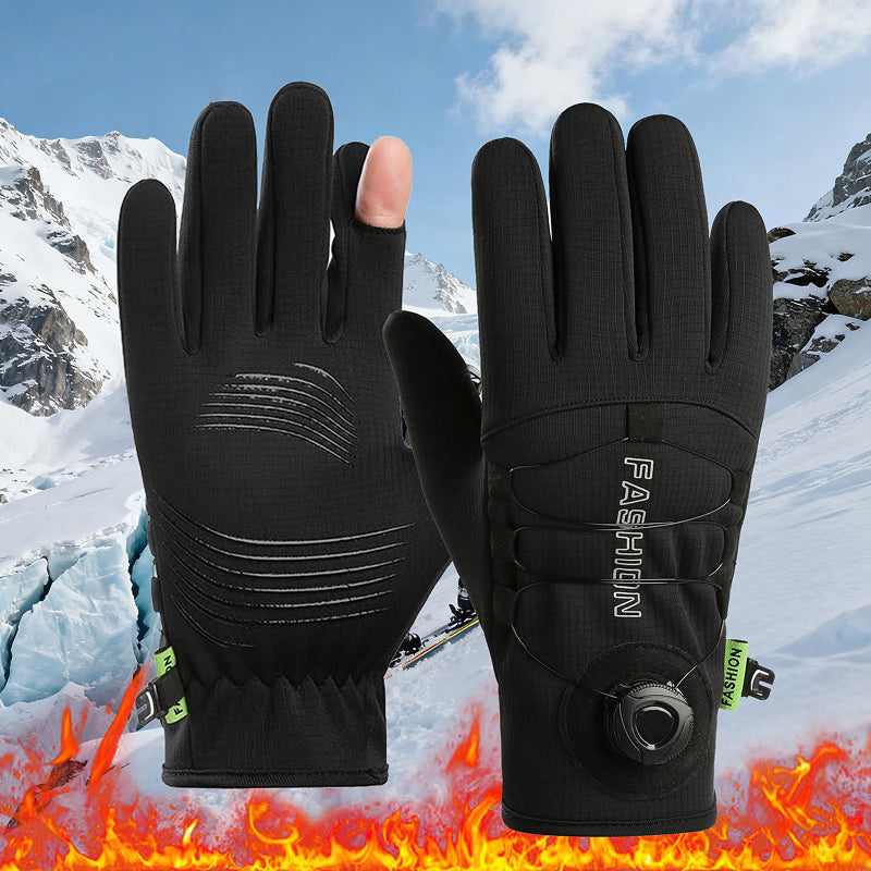 NorthiGrip Winter Cycling Gloves - Windproof Fleece Cycling & Outdoor Gloves