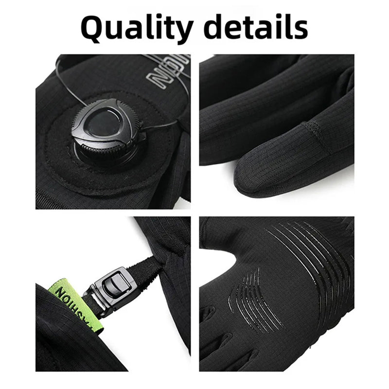 NorthiGrip Winter Cycling Gloves - Windproof Fleece Cycling & Outdoor Gloves