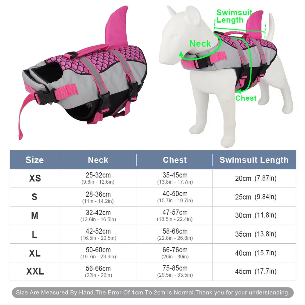 PawiFloat Dog Life Jacket with Rescue Handle and High Buoyancy