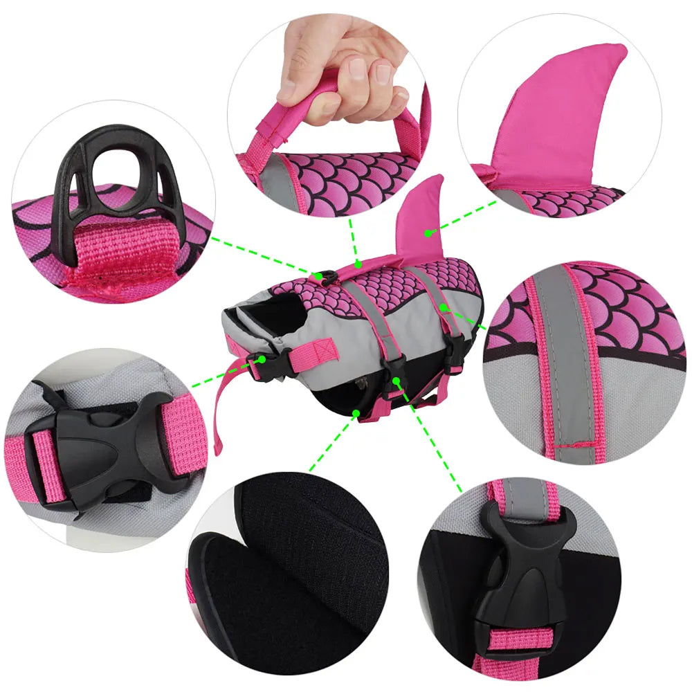 PawiFloat Dog Life Jacket with Rescue Handle and High Buoyancy