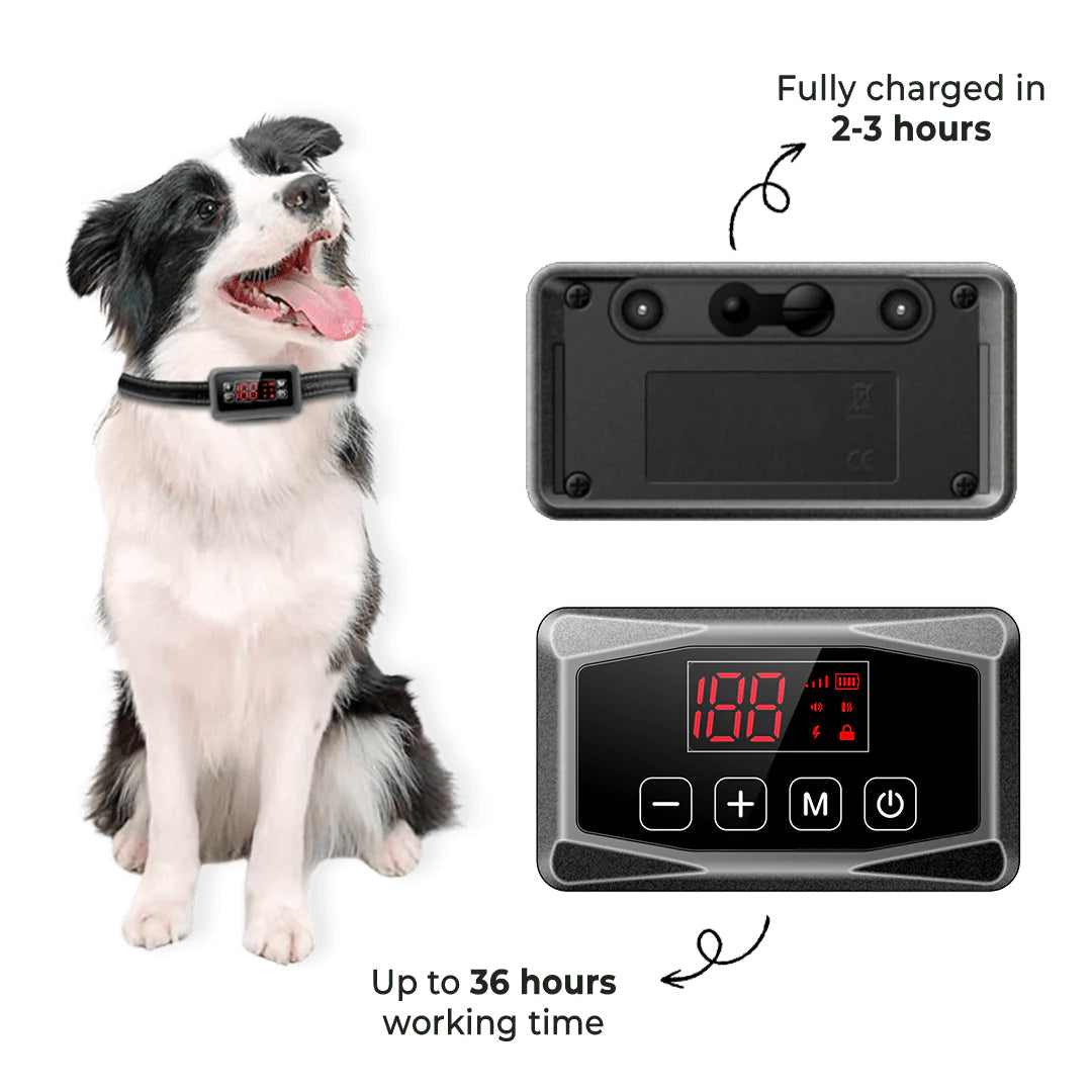 PupiPatro Portable Wireless GPS Dog Fence & Training Collar