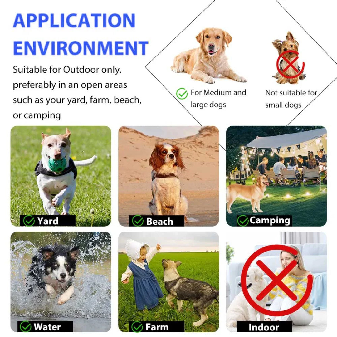 PupiPatro Portable Wireless GPS Dog Fence & Training Collar