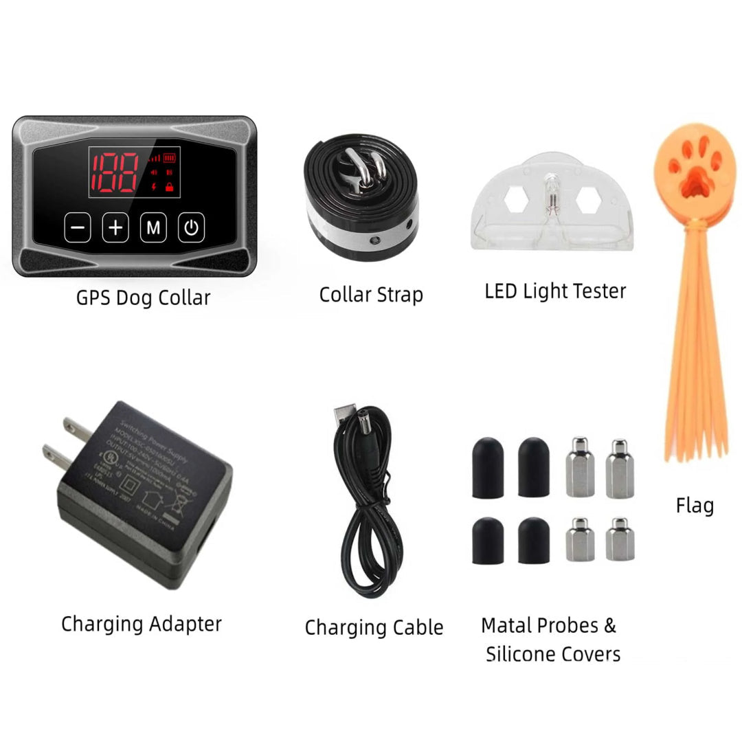 PupiPatro Portable Wireless GPS Dog Fence & Training Collar