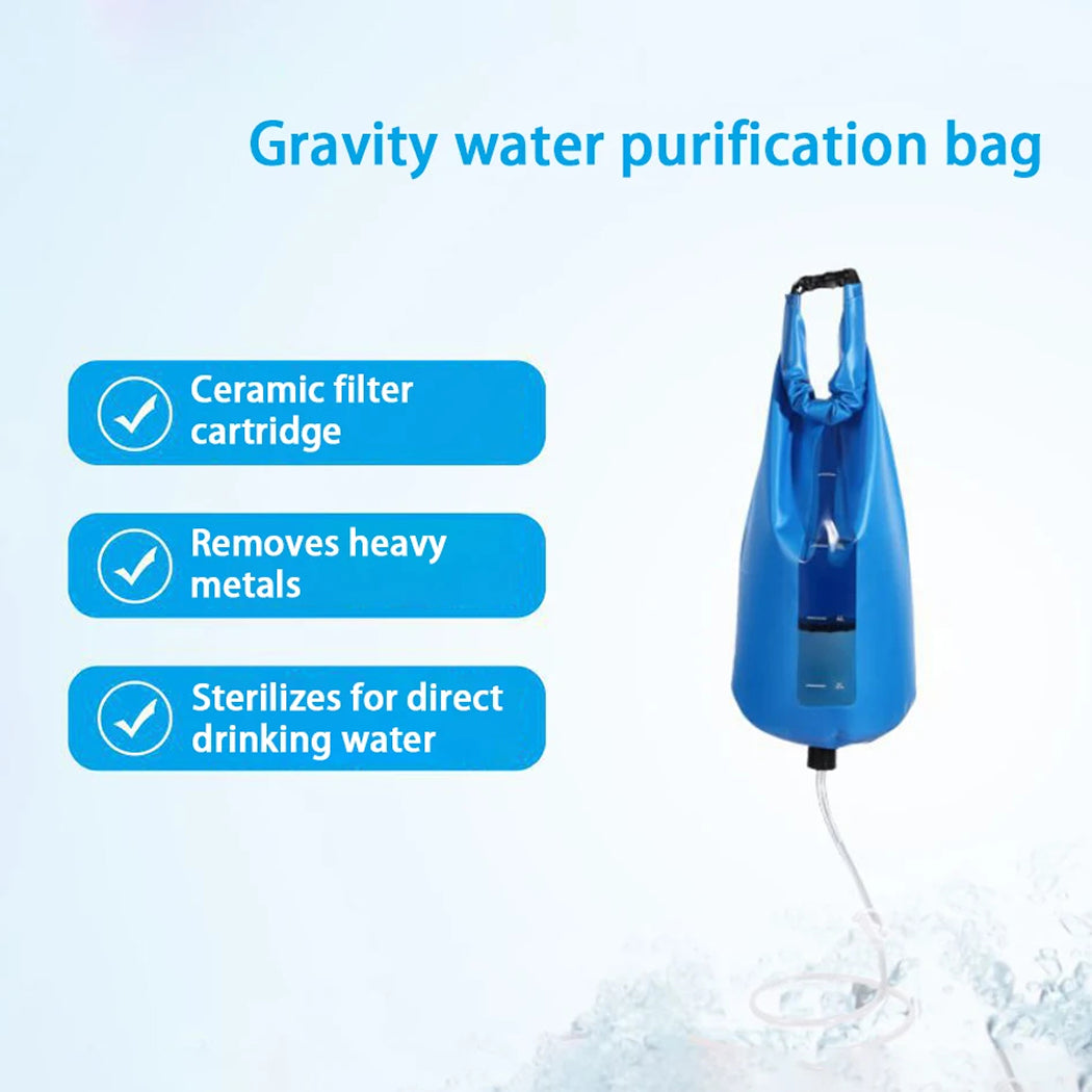 PureDropy 10L Gravity Water Filter for Camping & Emergencies