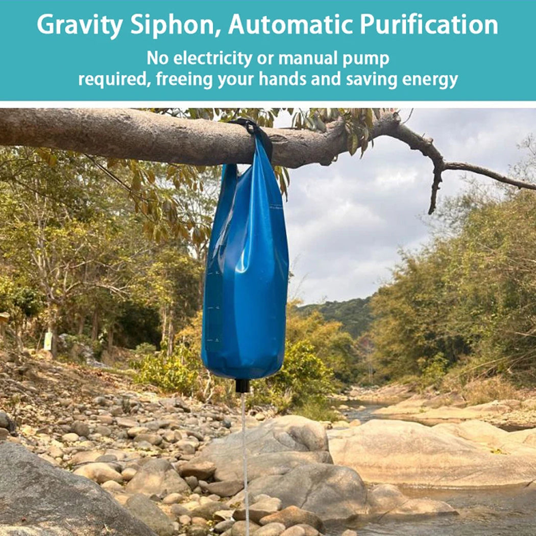 PureDropy 10L Gravity Water Filter for Camping & Emergencies