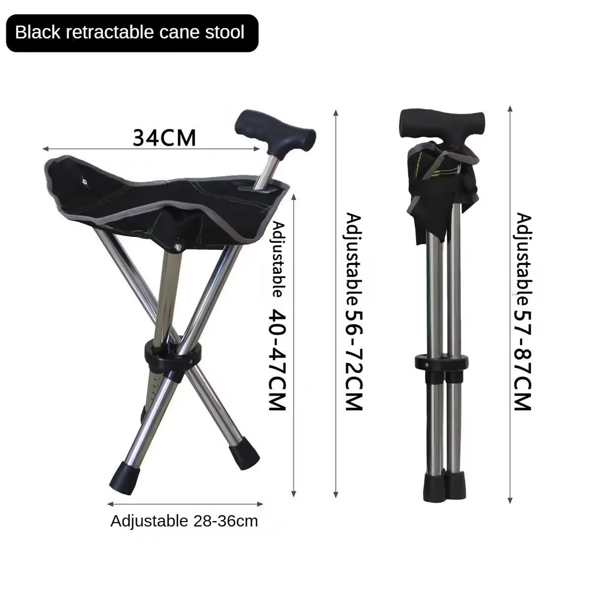 Restixi 2-in-1 Walking Stick and Portable Seat